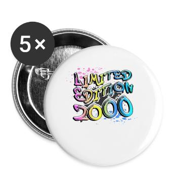 Limited Edition 2000 Graffiti - Buttons large 2.2''/56 mm (5-pack) - white - Front