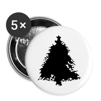 Christmas Tree Christmas Tree Winter Vector 2 - Buttons large 2.2''/56 mm (5-pack) - white - Front