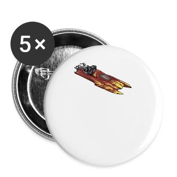 Drag Boat Racing I Drag Boat Driver Speedboat - Lot de 5 grands badges (56 mm) - blanc - Devant