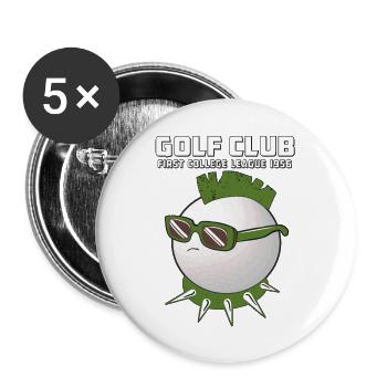 GOLF CLUB - Buttons large 2.2''/56 mm (5-pack) - white - Front