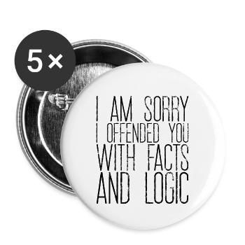I am sorry I offended you with facts and logic 2 - Buttons large 2.2''/56 mm (5-pack) - white - Front