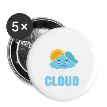 For Crying Out Cloud Meteorology Weather - Buttons groß 56 mm (5er Pack) - Weiß - Vorne