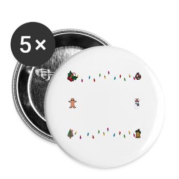 Most likely to Tell Santa What To Do Funny Christ - Buttons large 2.2''/56 mm (5-pack) - white - Front