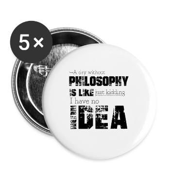 Philosophy - Buttons large 2.2''/56 mm (5-pack) - white - Front