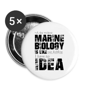 Marine biology - Buttons large 2.2''/56 mm (5-pack) - white - Front
