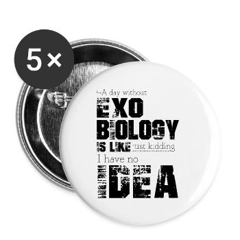 Exobiology - Buttons large 2.2''/56 mm (5-pack) - white - Front