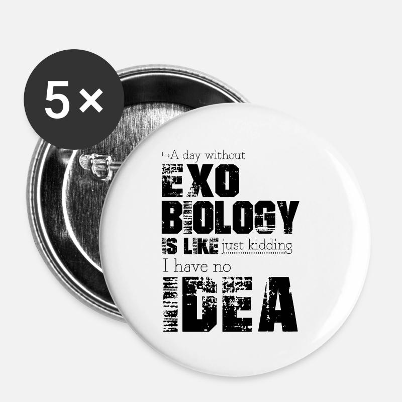 Exobiology - Buttons large 2.2''/56 mm (5-pack) - white