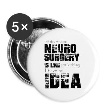 Neurosurgery - Buttons large 2.2''/56 mm (5-pack) - white - Front