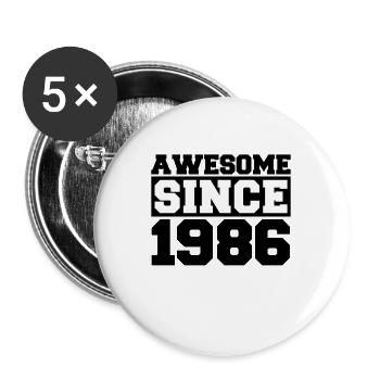 Awesome since 1986 - Buttons large 2.2''/56 mm (5-pack) - white - Front