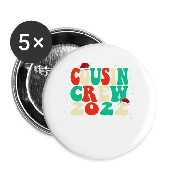 Cosuin Crew 2022 Christmas Family Matching Pajama - Buttons large 2.2''/56 mm (5-pack) - white - Front