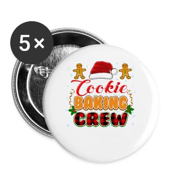 Cookie Baking Christmas Family Matching Pajama - Buttons large 2.2''/56 mm (5-pack) - white - Front