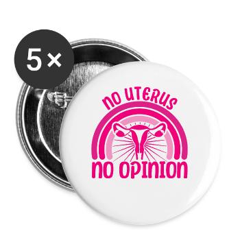 Women's Rights Feminist Empowerment - Buttons large 2.2''/56 mm (5-pack) - white - Front