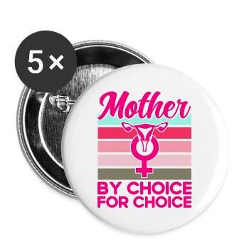 Gleichberechtigung der Geschlechter Rechte der Fra - Buttons groß 56 mm (5er Pack) - Weiß - Vorne