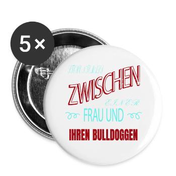 geburtstag dogge geburtstagsgeschenk spruch zitat - Buttons groß 56 mm (5er Pack) - Weiß - Vorne