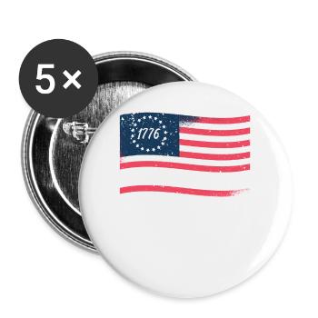 1776 Wir das Volk patriotisch American - Buttons large 2.2''/56 mm (5-pack) - white - Front