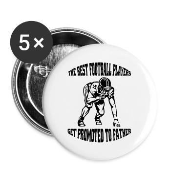 American Football Football Coach Football Fan - Buttons large 2.2''/56 mm (5-pack) - white - Front