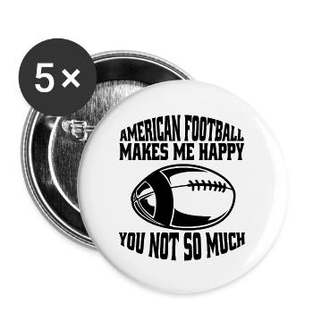 American Football Football Fan Football Coach - Buttons large 2.2''/56 mm (5-pack) - white - Front