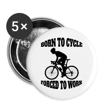 Bike Cycling Mountainbike Bike Tour Cycling - Buttons large 2.2''/56 mm (5-pack) - white - Front