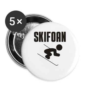Skifoan - Buttons groß 56 mm (5er Pack) - Weiß - Vorne