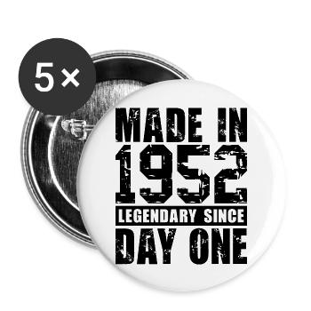 Hergestellt 1952, legendär seit dem ersten Tag - Buttons groß 56 mm (5er Pack) - Weiß - Vorne