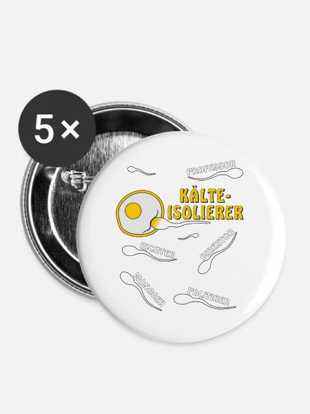 KÄLTEISOLIERER - Buttons groß 56 mm (5er Pack) - Weiß