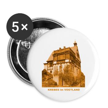 Krebes Vogtland Museum Hermann-Vogel-Haus - Buttons large 2.2''/56 mm (5-pack) - white - Front