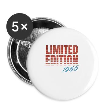 Edition Limitée 1965 Millésime - Lot de 5 grands badges (56 mm) - blanc - Devant