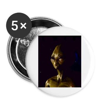 Alien - Buttons large 2.2''/56 mm (5-pack) - white - Front