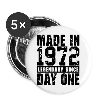 Hergestellt 1972, legendär seit dem ersten Tag - Buttons groß 56 mm (5er Pack) - Weiß - Vorne