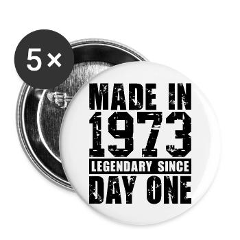 Hergestellt 1973, legendär seit dem ersten Tag - Buttons groß 56 mm (5er Pack) - Weiß - Vorne