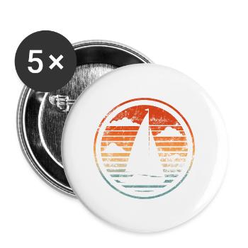 Sailboat Vintage Sailing Ship Sailing Passion - Buttons large 2.2''/56 mm (5-pack) - white - Front