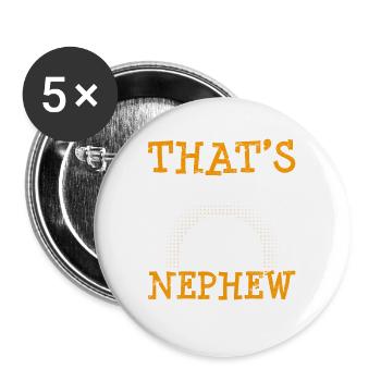 That's My Nephew Proud Soccer Aunt Soccer Auntie F - Buttons groß 56 mm (5er Pack) - Weiß - Vorne