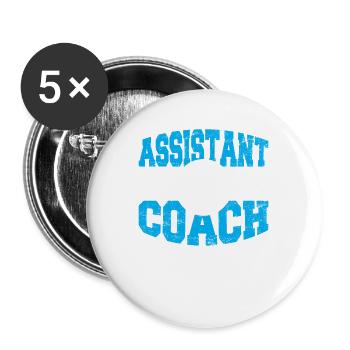 Entraîneur adjoint de soccer Entraînement Soccer Te - Lot de 5 grands badges (56 mm) - blanc - Devant