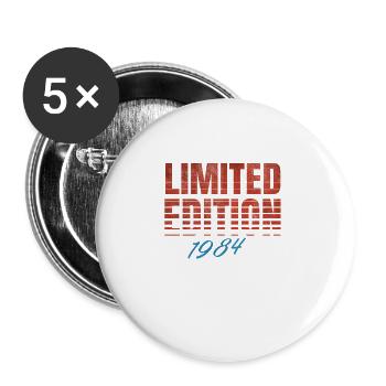 Limited Edition 1984 Vintage - Buttons groß 56 mm (5er Pack) - Weiß - Vorne