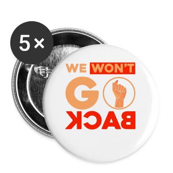 Gleichberechtigung der Geschlechter Feminismus Rec - Buttons groß 56 mm (5er Pack) - Weiß - Vorne