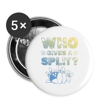 Bowling Split - Buttons large 2.2''/56 mm (5-pack) - white - Front
