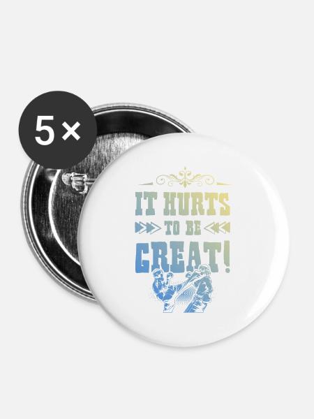 Mixed matrial arts - Buttons groß 56 mm (5er Pack) - Weiß