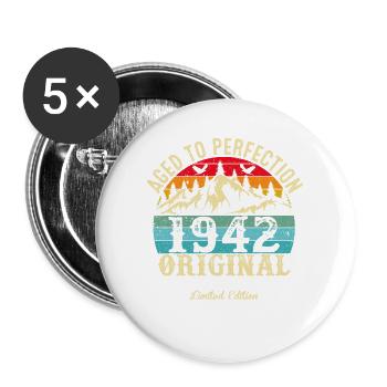 Perfekt gealtert 1942 Original - Buttons groß 56 mm (5er Pack) - Weiß - Vorne