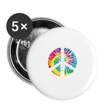 Peace Love Music Music est tout ce dont j’ai besoin - Lot de 5 grands badges (56 mm) - blanc - Devant