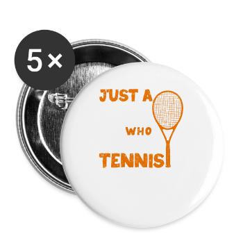 Funny Sports Player Lover Girls Just A Girl Who - Buttons groß 56 mm (5er Pack) - Weiß - Vorne