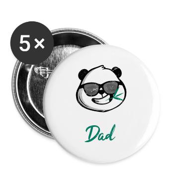 Stay Calm Panda Yoga Cute Panda Bear Panda Lover - Buttons groß 56 mm (5er Pack) - Weiß - Vorne