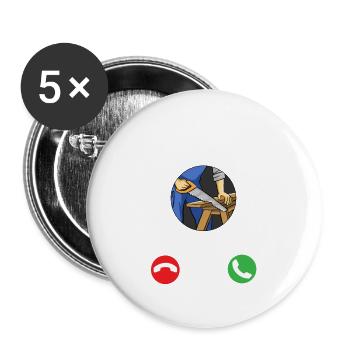 Zimmermann nennt Humor Holzarbeiter Holzbearbeitung - Buttons groß 56 mm (5er Pack) - Weiß - Vorne