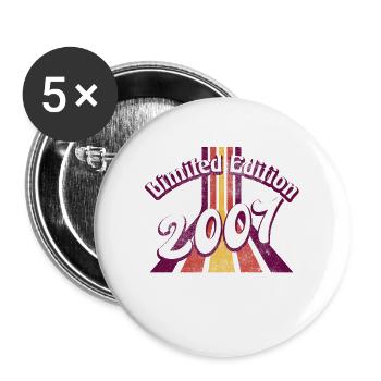 Edition Limitée Millésime 2007 - Lot de 5 grands badges (56 mm) - blanc - Devant