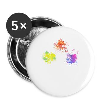 Photographe Drôle d’amateur de photographie Just Say Chee - Lot de 5 grands badges (56 mm) - blanc - Devant
