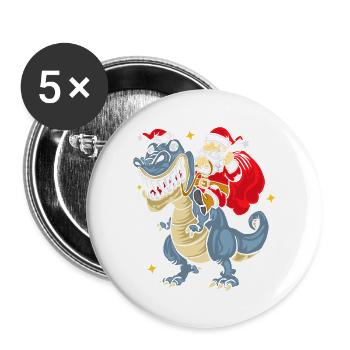 t Rex Santa Outfit - Buttons large 2.2''/56 mm (5-pack) - white - Front