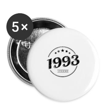 Limited Edition 1993 and as sexy as ever - Buttons groß 56 mm (5er Pack) - Weiß - Vorne