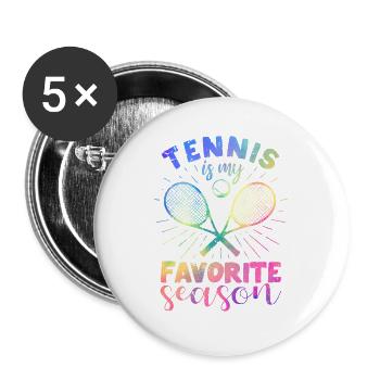 Funny Sports Fan Player Coach Le tennis est à moi - Lot de 5 grands badges (56 mm) - blanc - Devant