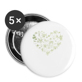 Succulent Cactus Cute Plants Funny Plant Lover Hou - Buttons large 2.2''/56 mm (5-pack) - white - Front