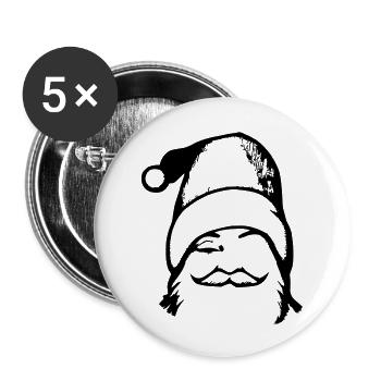 Christmas Hat Santa Claus Christmas Vector - Buttons large 2.2''/56 mm (5-pack) - white - Front