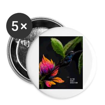 A motivating and inspiring theme for strong women - Buttons large 2.2''/56 mm (5-pack) - white - Front